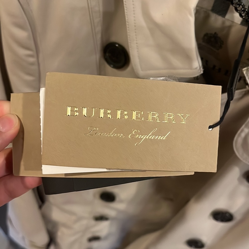 Burberry heritage Chelsea trench long stone US sz 6 - Picture 16 of 16